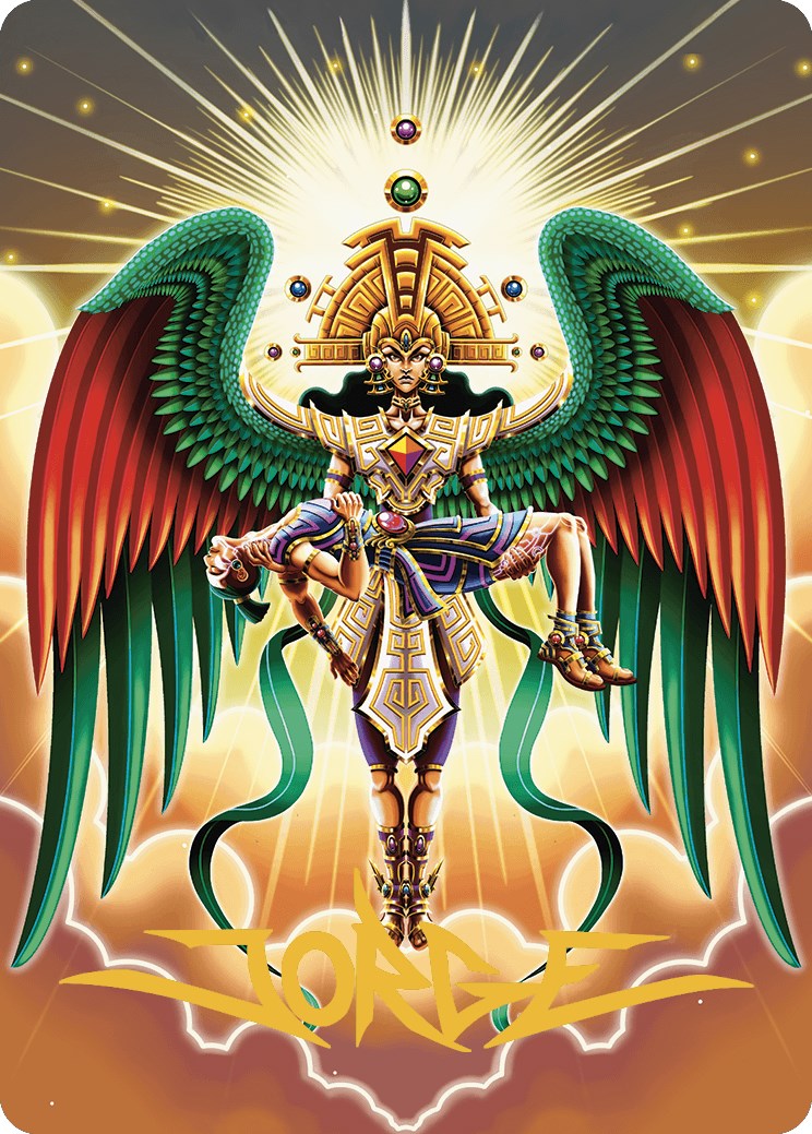 Resplendent Angel Art Card (59/81) (Gold-Stamped Signature) [The Lost Caverns of Ixalan Art Series] | Odin's Place