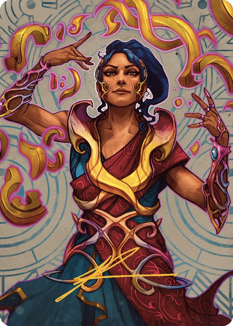 Saheeli, the Sun's Brilliance Art Card (Gold-Stamped Signature) [The Lost Caverns of Ixalan Art Series] | Odin's Place