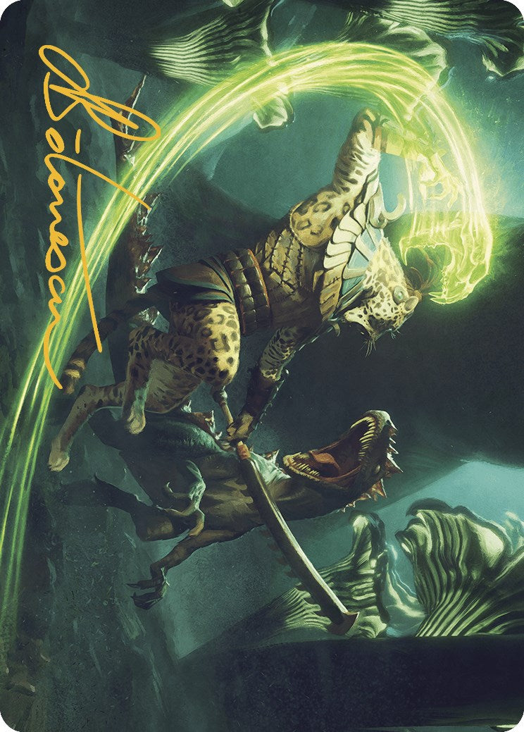 Contest of Claws Art Card (Gold-Stamped Signature) [The Lost Caverns of Ixalan Art Series] | Odin's Place