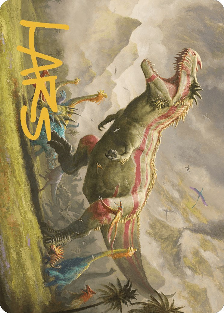 Ghalta, Stampede Tyrant Art Card (Gold-Stamped Signature) [The Lost Caverns of Ixalan Art Series] | Odin's Place