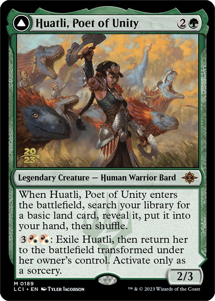 Huatli, Poet of Unity // Roar of the Fifth People [The Lost Caverns of Ixalan Prerelease Cards] | Odin's Place