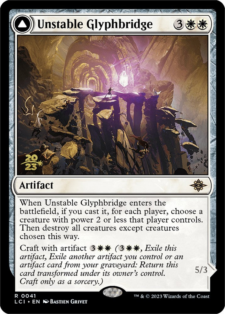 Unstable Glyphbridge // Sandswirl Wanderglyph [The Lost Caverns of Ixalan Prerelease Cards] | Odin's Place