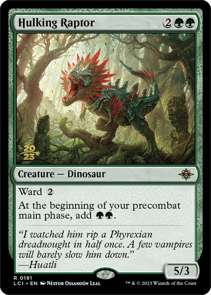 Hulking Raptor [The Lost Caverns of Ixalan Prerelease Cards] | Odin's Place