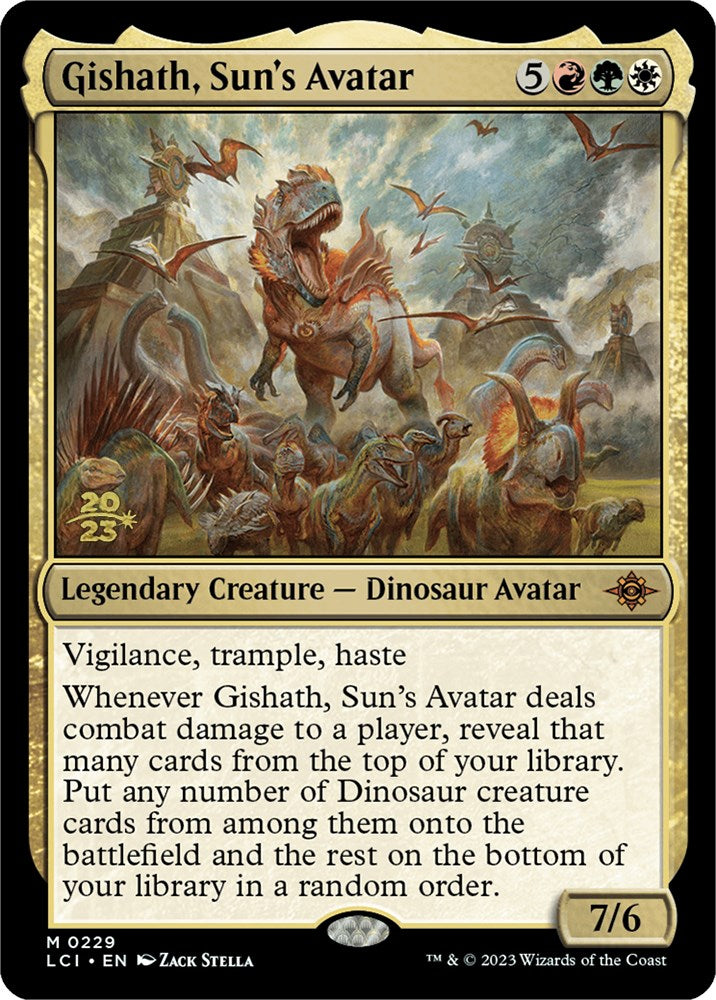 Gishath, Sun's Avatar (LCI) [The Lost Caverns of Ixalan Prerelease Cards] | Odin's Place