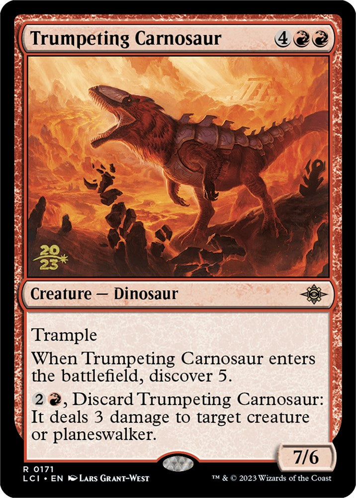 Trumpeting Carnosaur [The Lost Caverns of Ixalan Prerelease Cards] | Odin's Place