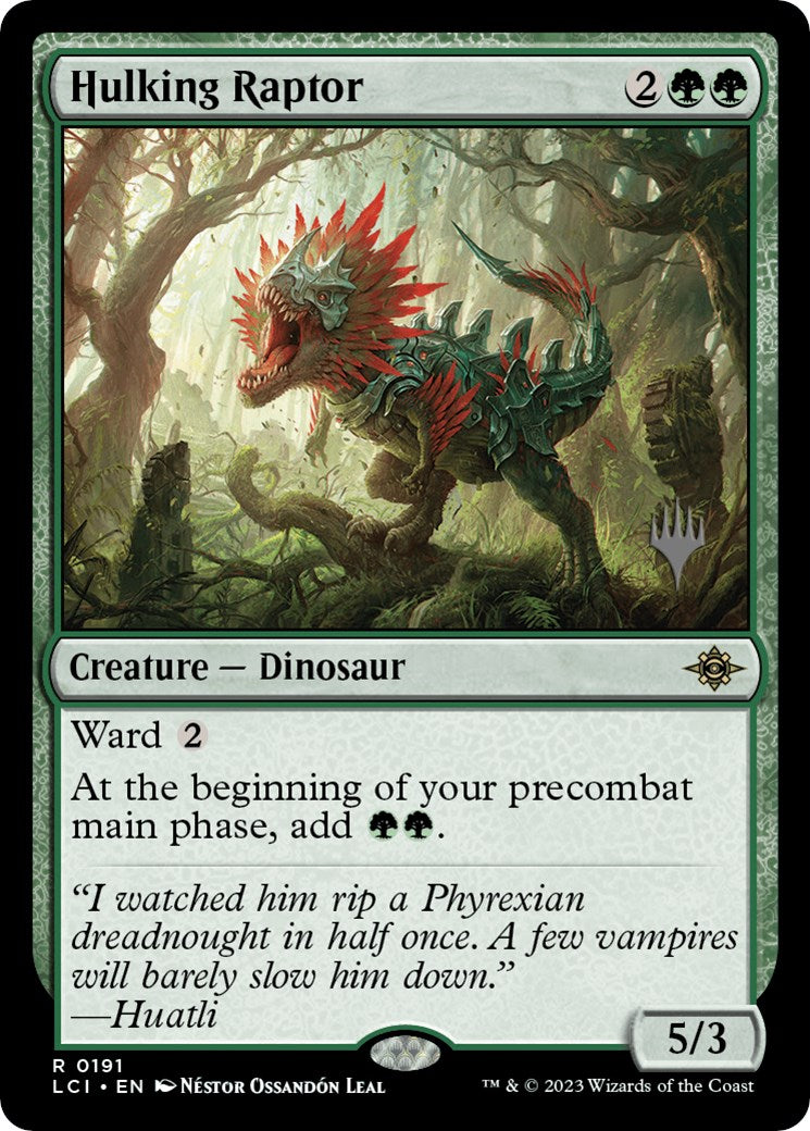 Hulking Raptor (Promo Pack) [The Lost Caverns of Ixalan Promos] | Odin's Place