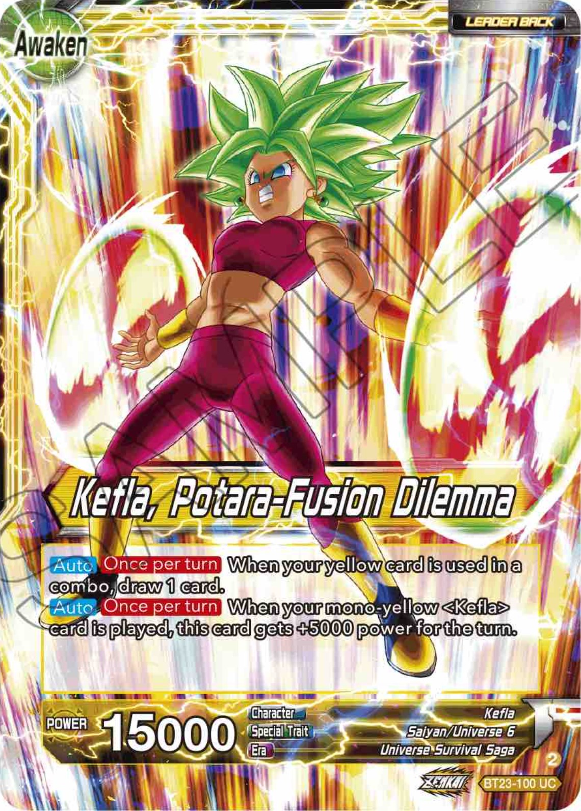 Kale & Caulifla // Kefla, Potara-Fusion Dilemma (BT23-100) [Perfect Combination] | Odin's Place