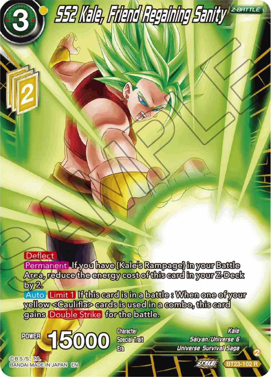 SS2 Kale, Friend Regaining Sanity (BT23-102) [Perfect Combination] | Odin's Place