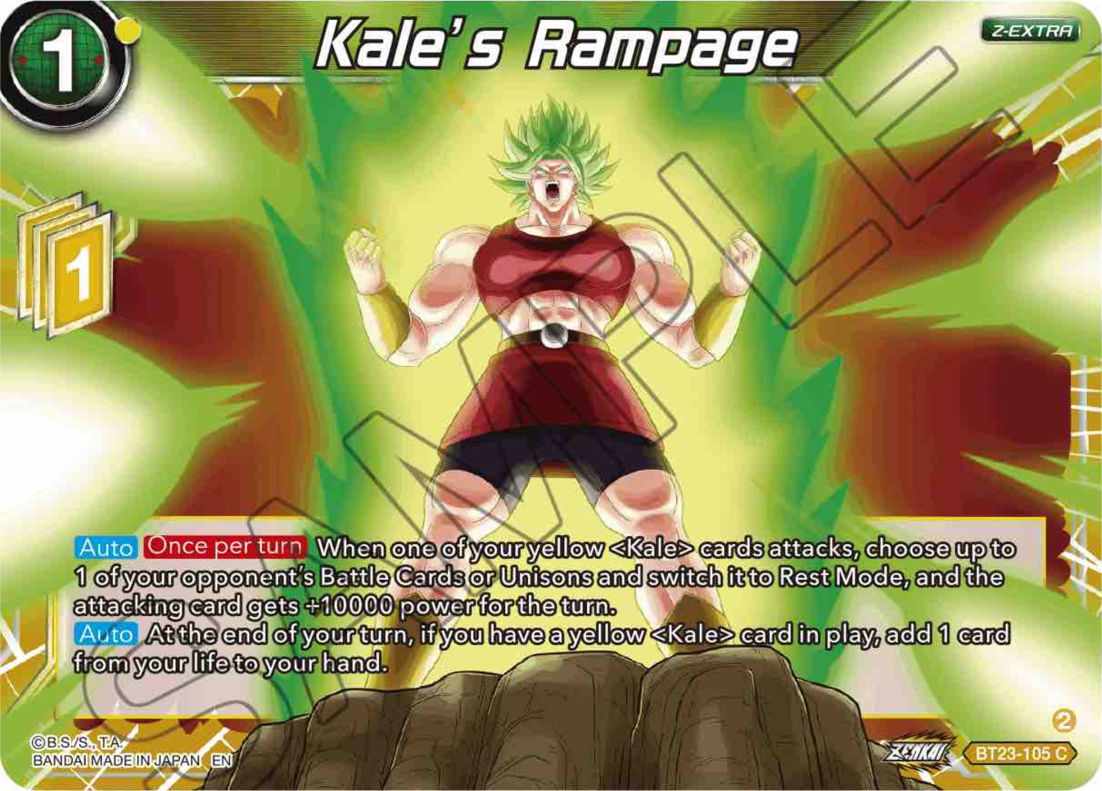 Kale's Rampage (BT23-105) [Perfect Combination] | Odin's Place