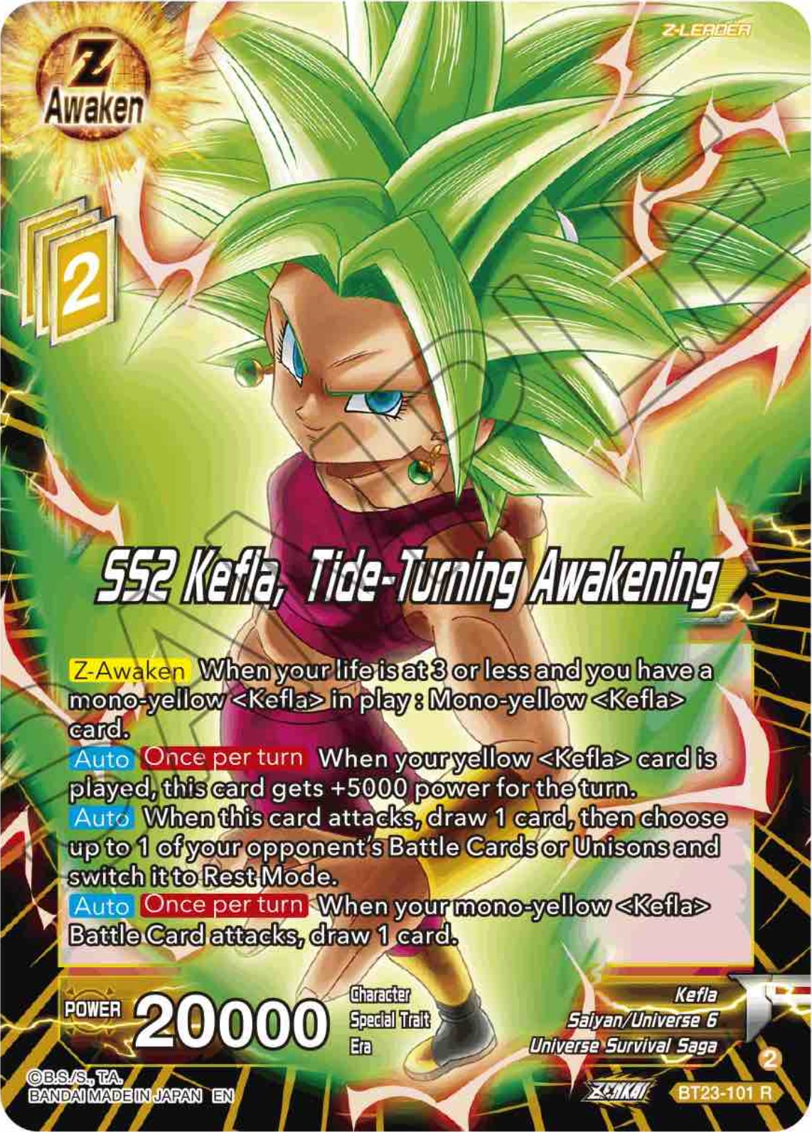 SS2 Kefla, Tide-Turning Awakening (BT23-101) [Perfect Combination] | Odin's Place