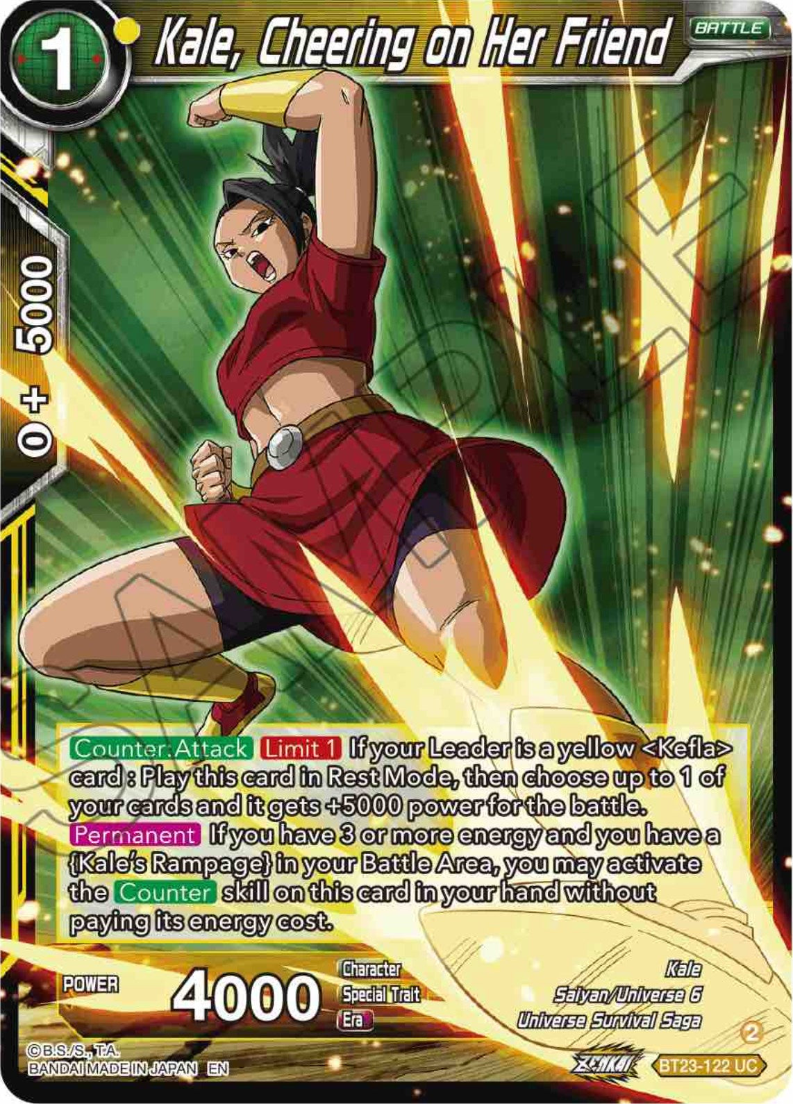 Kale, Cheering on Her Friend (BT23-122) [Perfect Combination] | Odin's Place