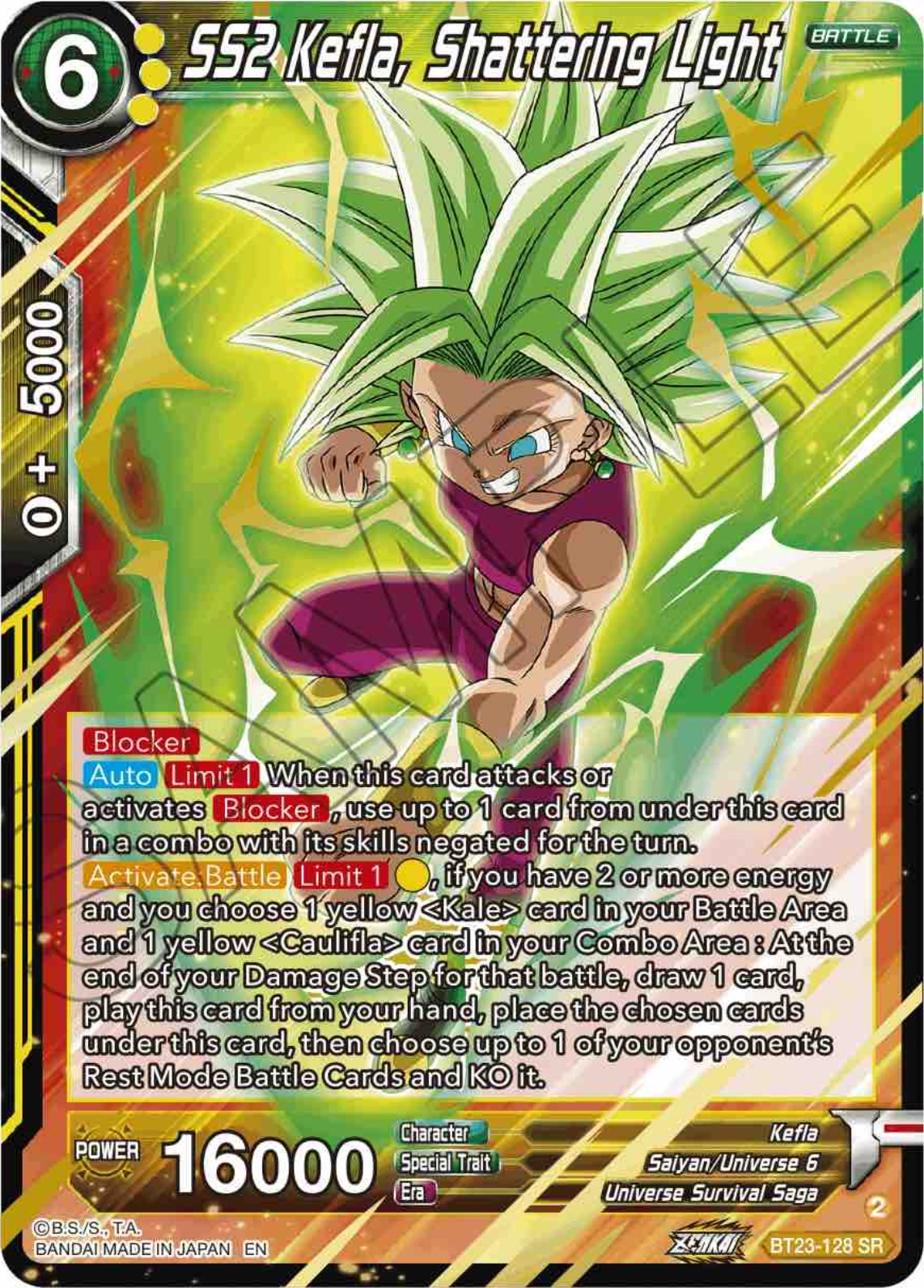 SS2 Kefla, Shattering Light (BT23-128) [Perfect Combination] | Odin's Place