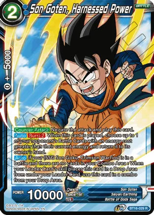 Son Goten, Harnessed Power (BT16-029) [Realm of the Gods] | Odin's Place