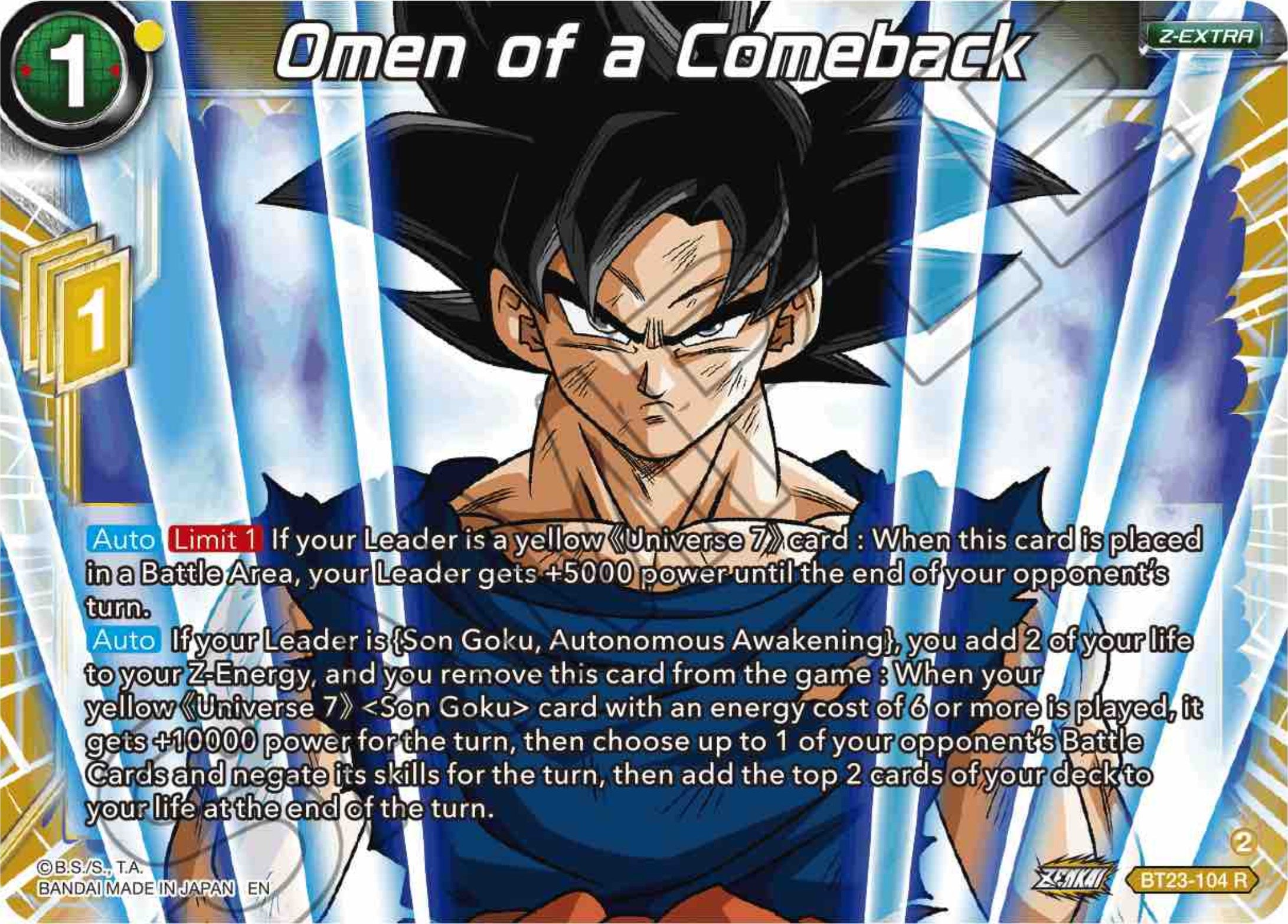Omen of a Comeback (BT23-104) [Perfect Combination] | Odin's Place