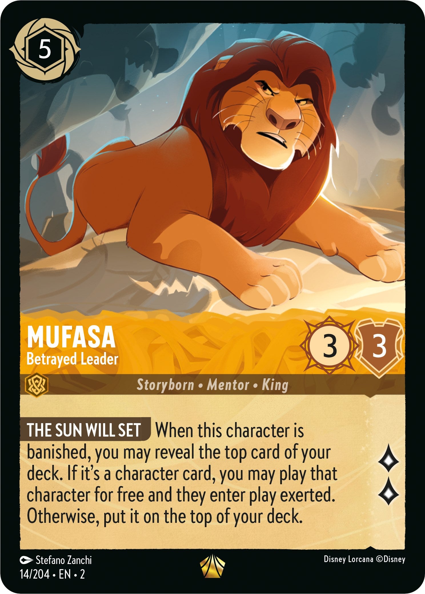 Mufasa - Betrayed Leader (14/204) [Rise of the Floodborn] | Odin's Place