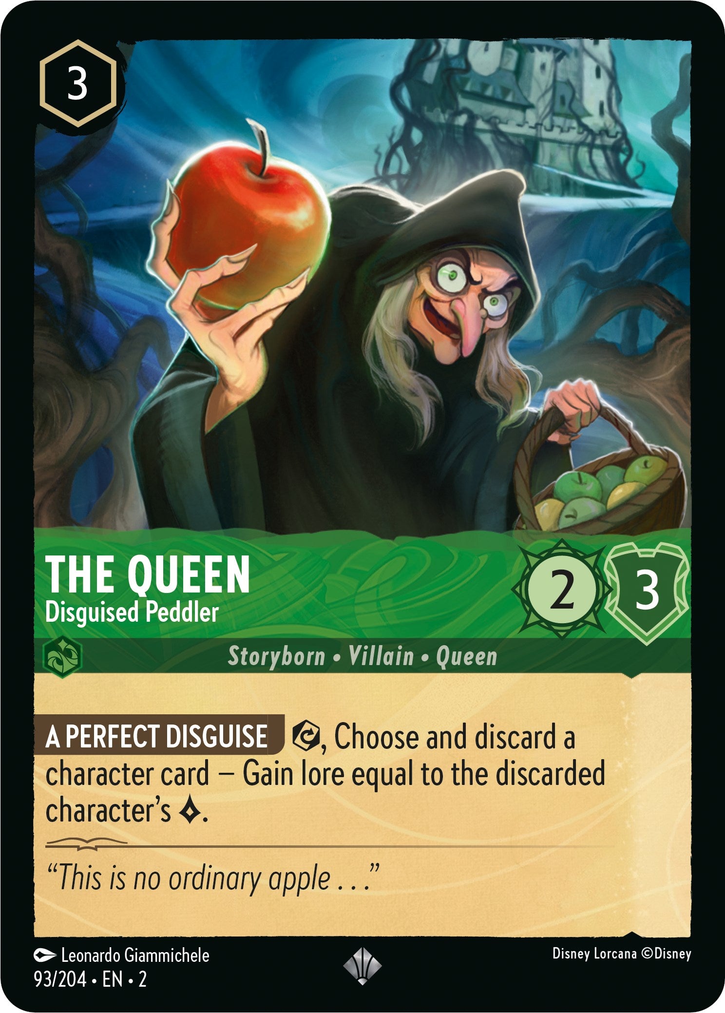 The Queen - Disguised Peddler (93/204) [Rise of the Floodborn] | Odin's Place