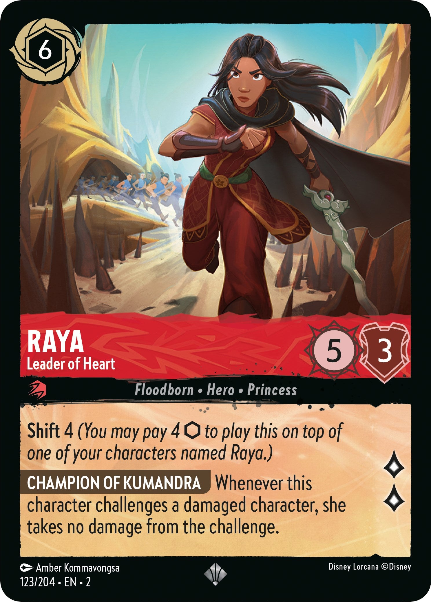 Raya - Leader of Heart (123/204) [Rise of the Floodborn] | Odin's Place