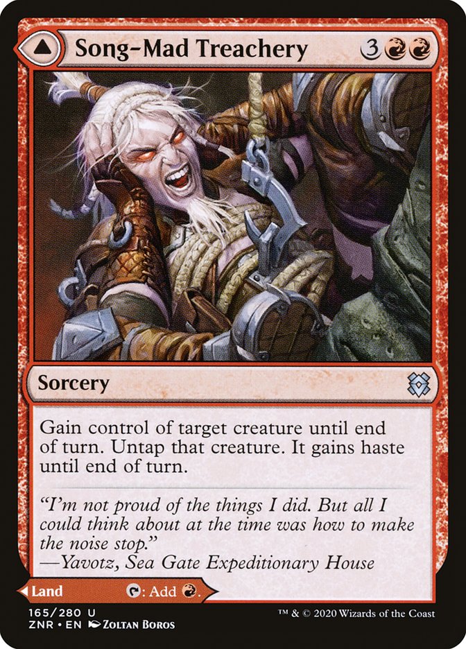 Song-Mad Treachery // Song-Mad Ruins [Zendikar Rising] | Odin's Place