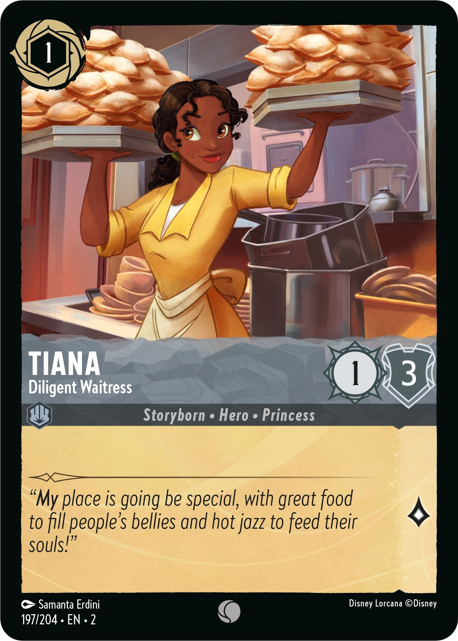 Tiana - Diligent Waitress (197/204) [Rise of the Floodborn] | Odin's Place