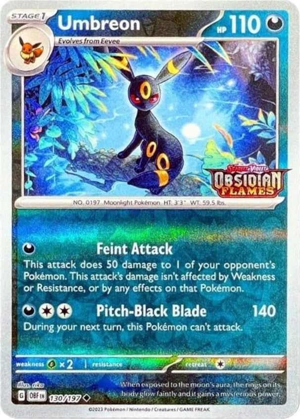 Umbreon (130/197) (Obsidian Flames Stamped) [Scarlet & Violet: Obsidian Flames] | Odin's Place
