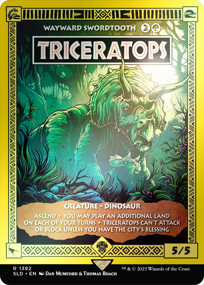 Triceratops - Wayward Swordtooth (Rainbow Foil) [Secret Lair Drop Series] | Odin's Place