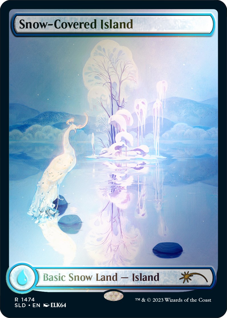Snow-Covered Island (1474) (Rainbow Foil) [Secret Lair Drop Series] | Odin's Place