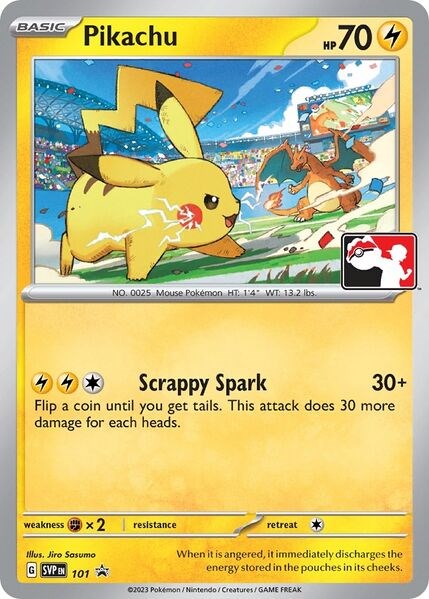 Pikachu (101) (Play Pokemon Promo) [League & Championship Cards] | Odin's Place