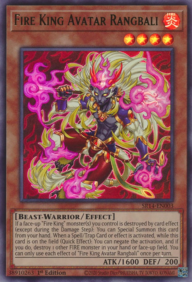 Fire King Avatar Rangbali [SR14-EN003] Ultra Rare | Odin's Place