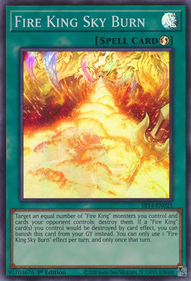 Fire King Sky Burn [SR14-EN025] Super Rare | Odin's Place