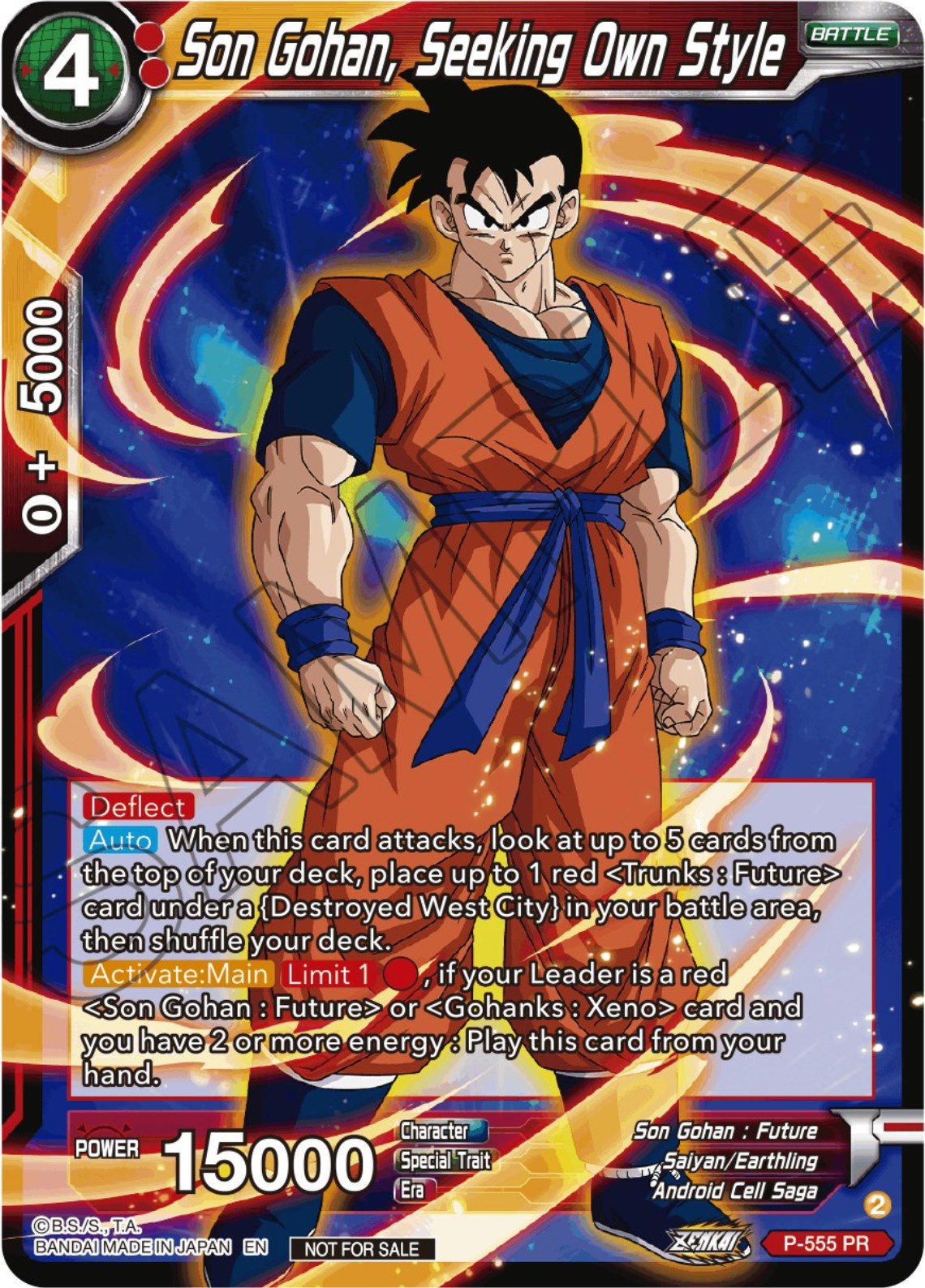Son Gohan, Seeking Own Style (Zenkai Series Tournament Pack Vol.6) (P-555) [Tournament Promotion Cards] | Odin's Place