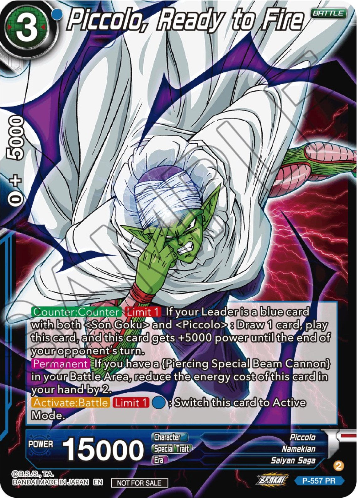 Piccolo, Ready to Fire (Zenkai Series Tournament Pack Vol.6) (P-557) [Tournament Promotion Cards] | Odin's Place