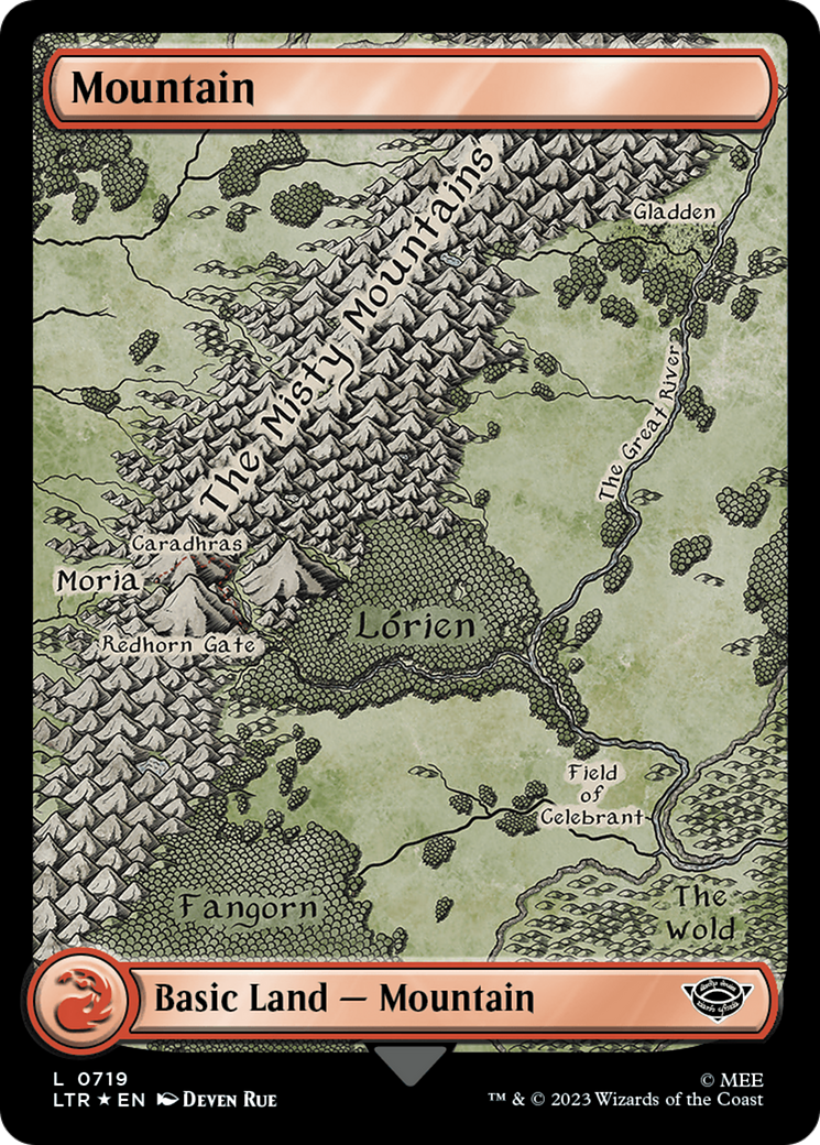 Mountain (719) (Surge Foil) [The Lord of the Rings: Tales of Middle-Earth] | Odin's Place