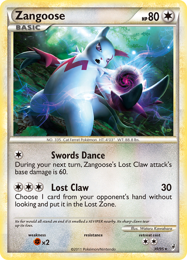 Zangoose (39/95) [HeartGold & SoulSilver: Call of Legends] | Odin's Place