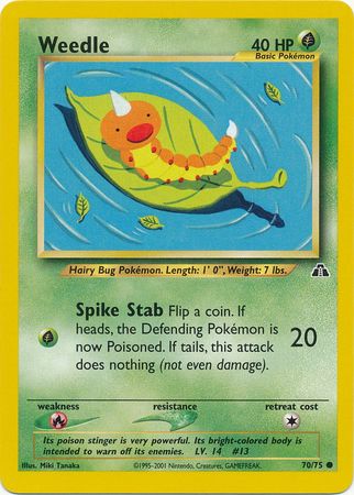 Weedle (70/75) [Neo Discovery Unlimited] | Odin's Place