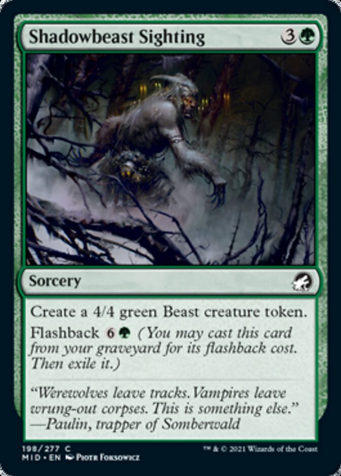 Shadowbeast Sighting [Innistrad: Midnight Hunt] | Odin's Place