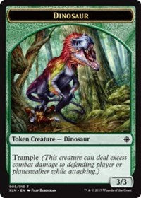 Dinosaur // Treasure (009) Double-Sided Token [Ixalan Tokens] | Odin's Place