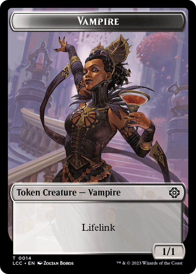 Vampire (0014) // Vampire Demon Double-Sided Token [The Lost Caverns of Ixalan Commander Tokens] | Odin's Place
