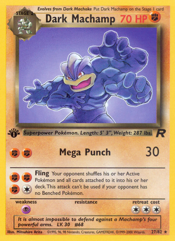 Dark Machamp (27/82) [Team Rocket 1st Edition] | Odin's Place