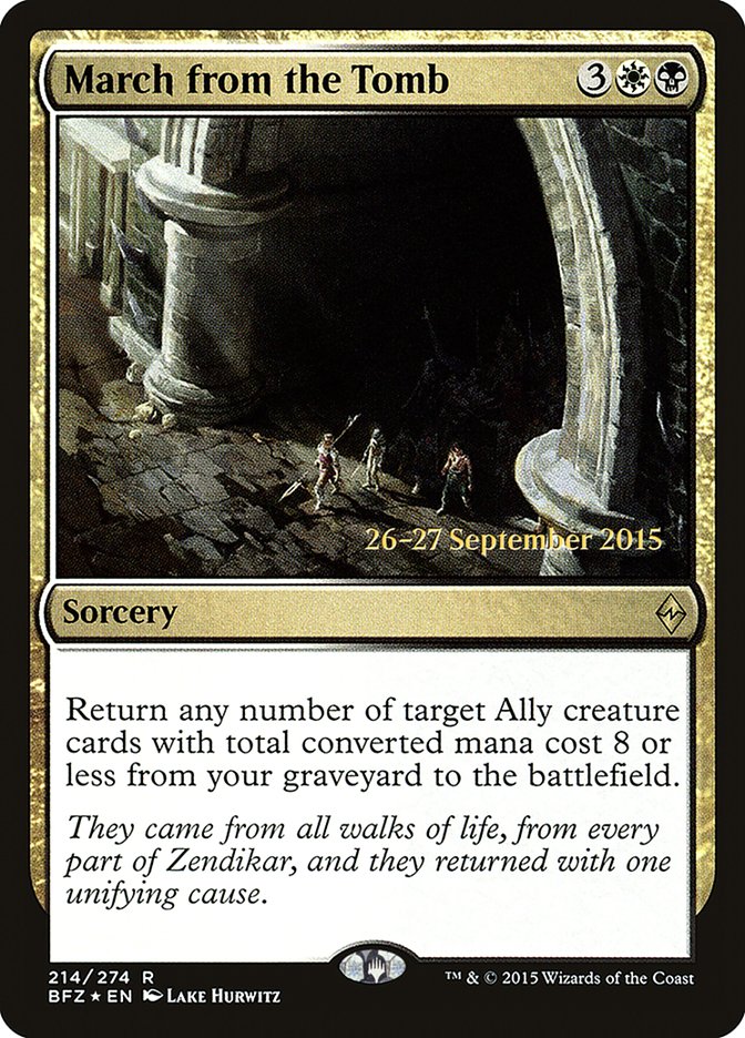 March from the Tomb (214) [Battle for Zendikar Prerelease Promos] | Odin's Place
