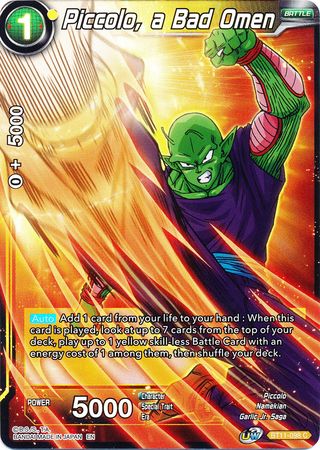 Piccolo, a Bad Omen (BT11-098) [Vermilion Bloodline 2nd Edition] | Odin's Place