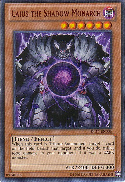 Caius the Shadow Monarch (Red) [DL15-EN006] Rare | Odin's Place