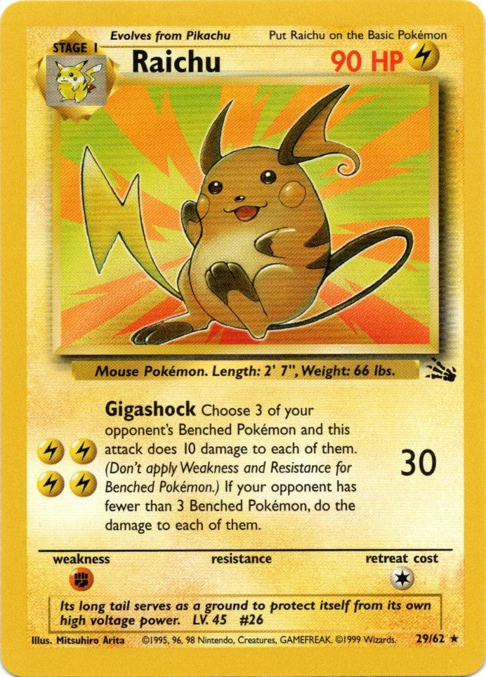 Raichu (29/62) [Fossil Unlimited] | Odin's Place