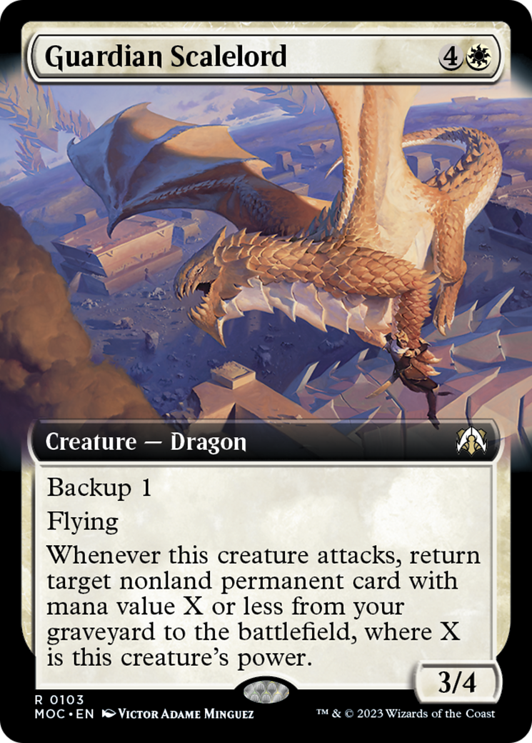 Guardian Scalelord (Extended Art) [March of the Machine Commander] | Odin's Place