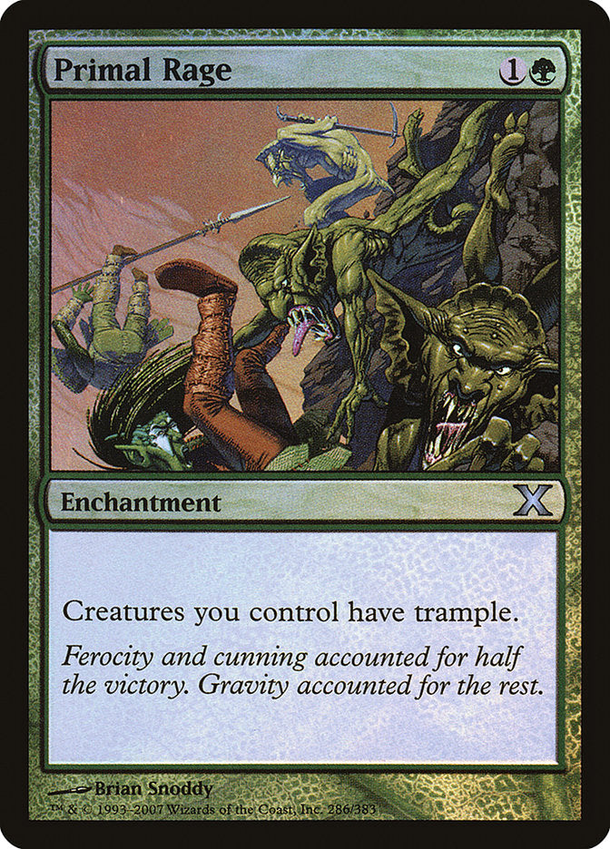Primal Rage (Premium Foil) [Tenth Edition] | Odin's Place