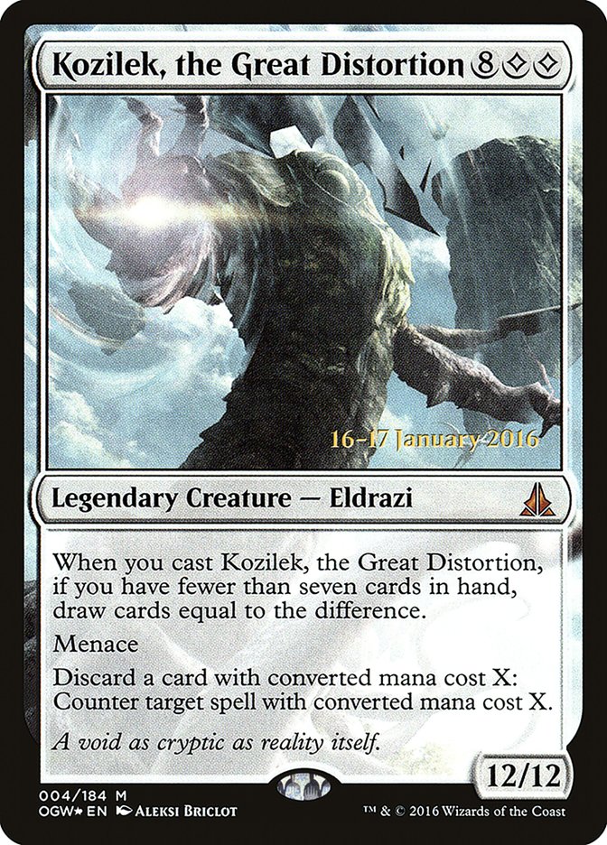 Kozilek, the Great Distortion (4) [Oath of the Gatewatch Prerelease Promos] | Odin's Place