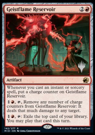 Geistflame Reservoir (Promo Pack) [Innistrad: Midnight Hunt Promos] | Odin's Place