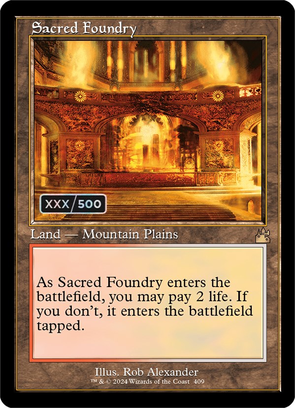 Sacred Foundry (Retro) (Serialized) [Ravnica Remastered] | Odin's Place