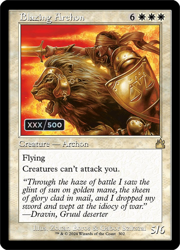 Blazing Archon (Retro) (Serialized) [Ravnica Remastered] | Odin's Place