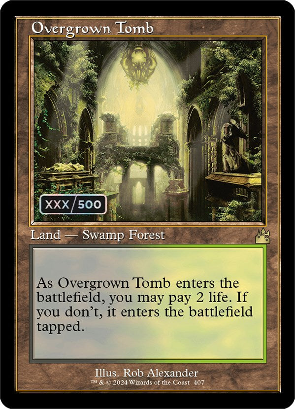 Overgrown Tomb (Retro) (Serialized) [Ravnica Remastered] | Odin's Place
