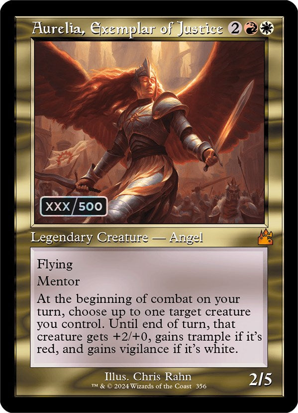 Aurelia, Exemplar of Justice (Retro) (Serialized) [Ravnica Remastered] | Odin's Place
